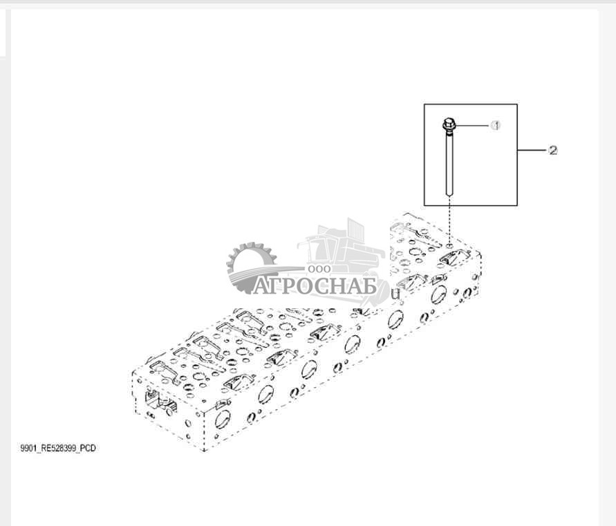 9901 Комплект для обслуживания, болты головки блока цилиндров 